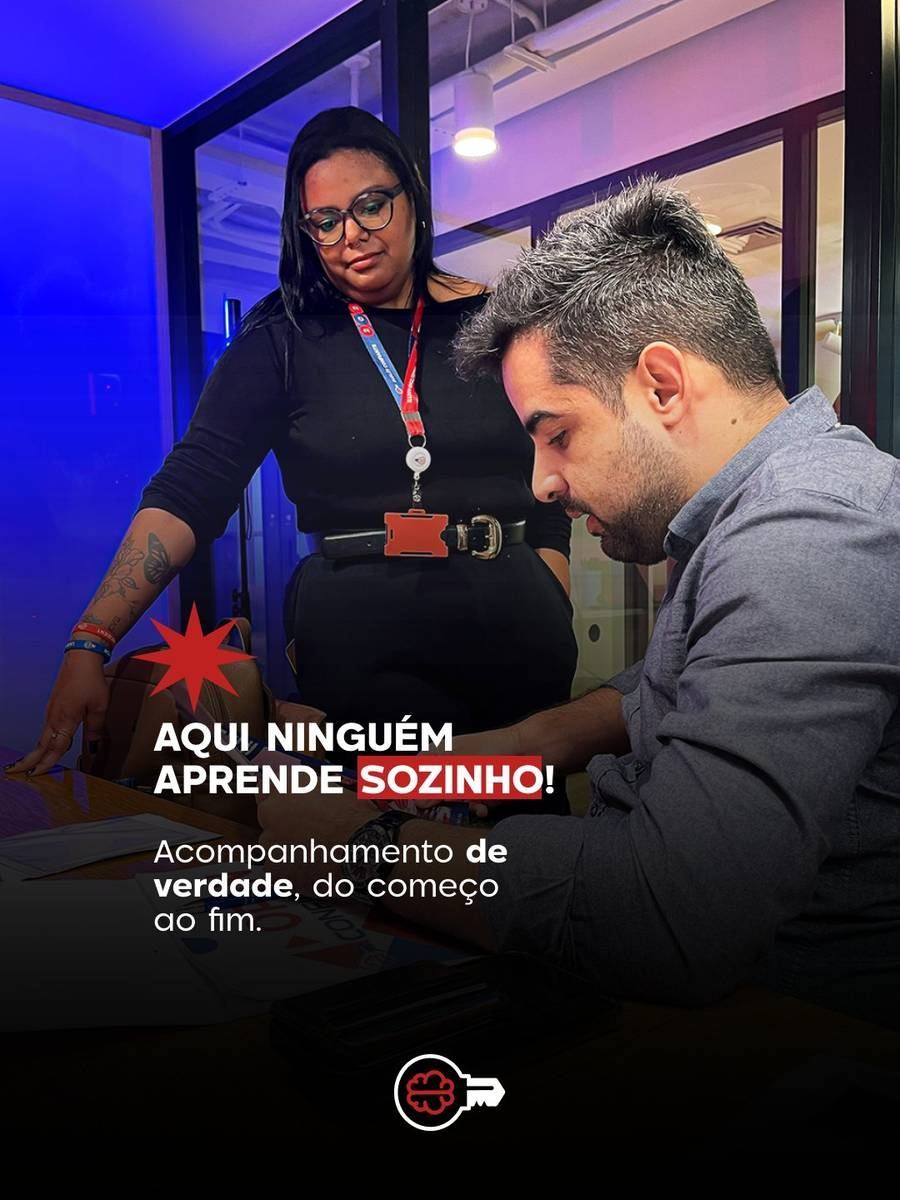 Aqui ninguém aprende sozinho — acompanhamento de verdade