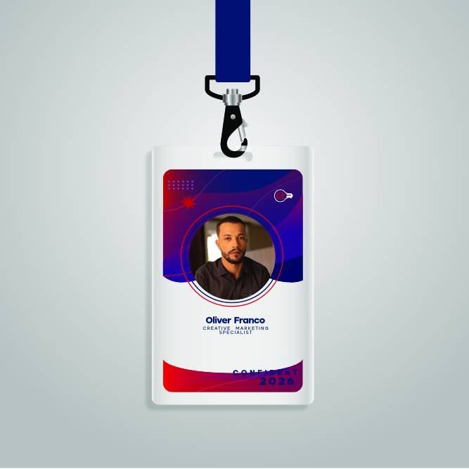 Crachá Confident 2026 — Oliver Franco Creative Marketing Specialist