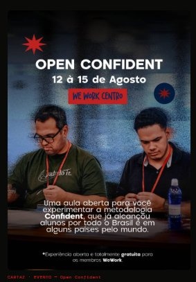 Open Confident — Evento We Work