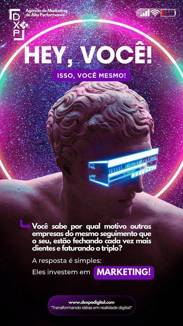 Story — Hey, Você! Gancho final — Dexpo Digital