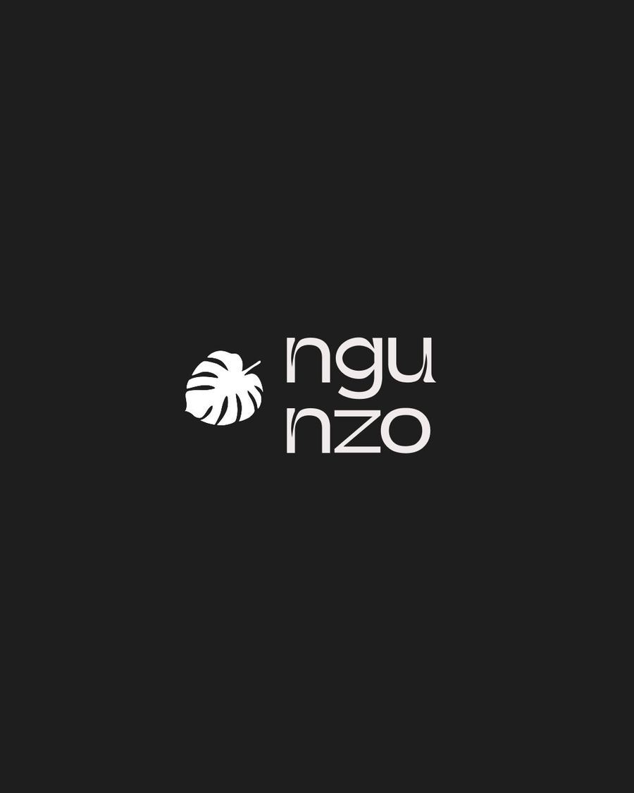 Logo Ngunzo — variação empilhada fundo escuro